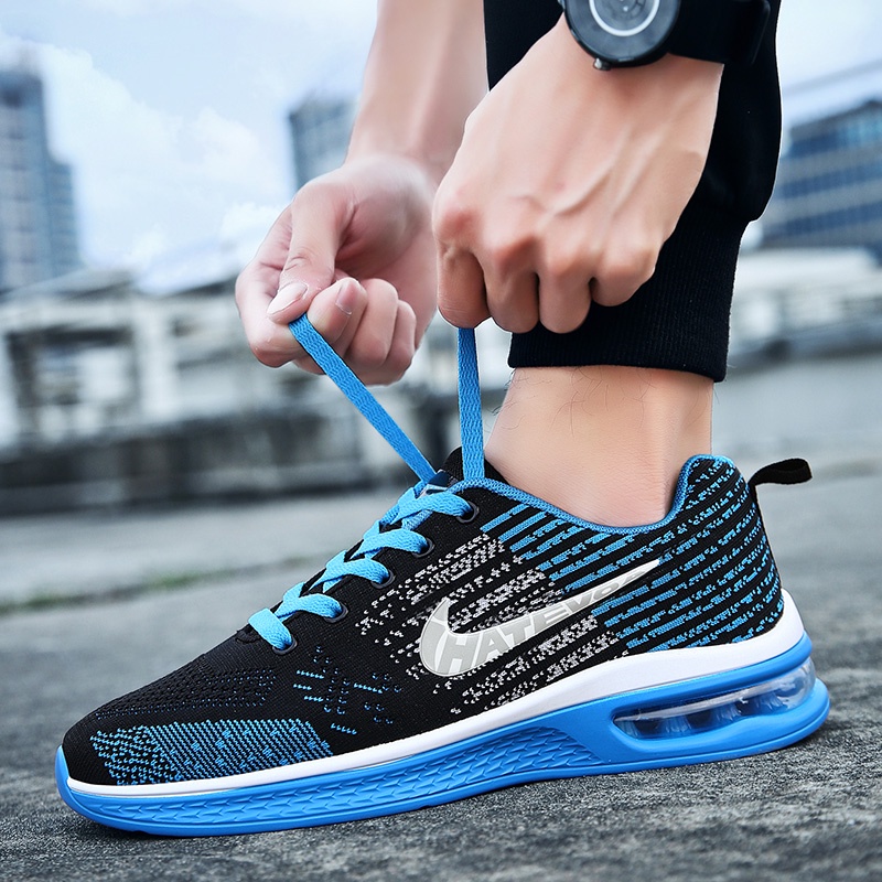 Giày Thể Thao Cổ Thấp Có Đệm Khí Chống Trượt Thoáng Khí Thời Trang Cho Nam Size 36-45