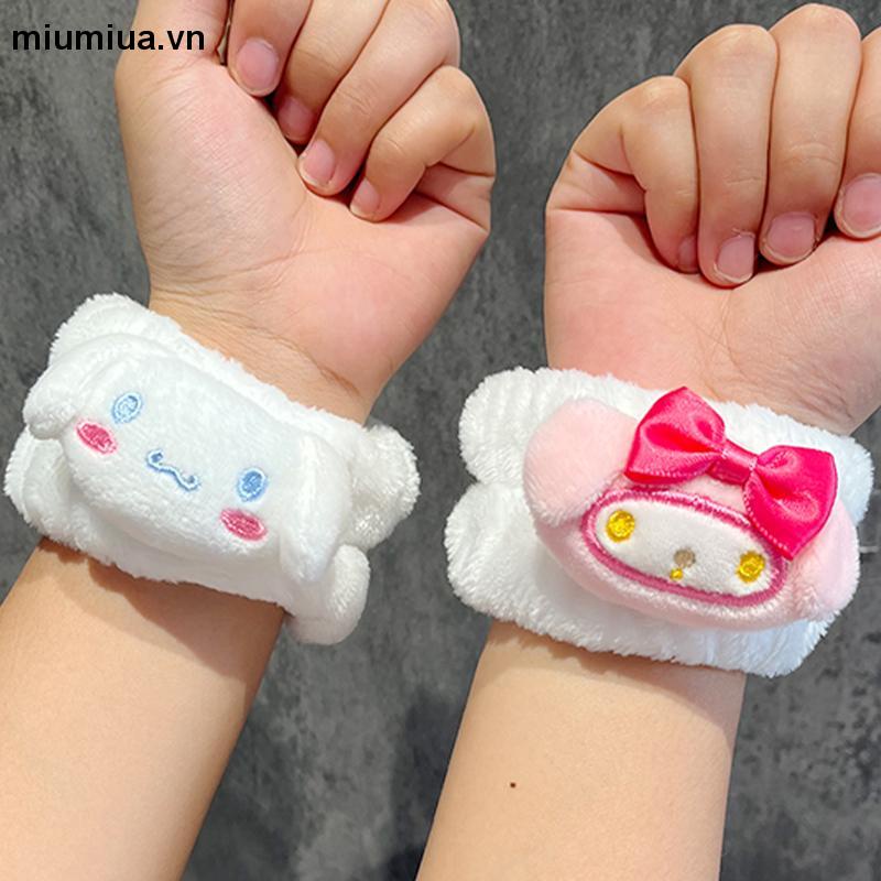 miumiuaSANRIO Băng đô đeo cổ tay co dãn thấm hút tốt phụ kiện rửa mặt chống tràn nước