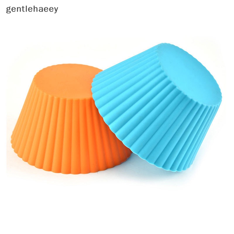 Khuôn Silicone Làm Bánh Muffin / Cupcake Hình Tròn Tiện Dụng