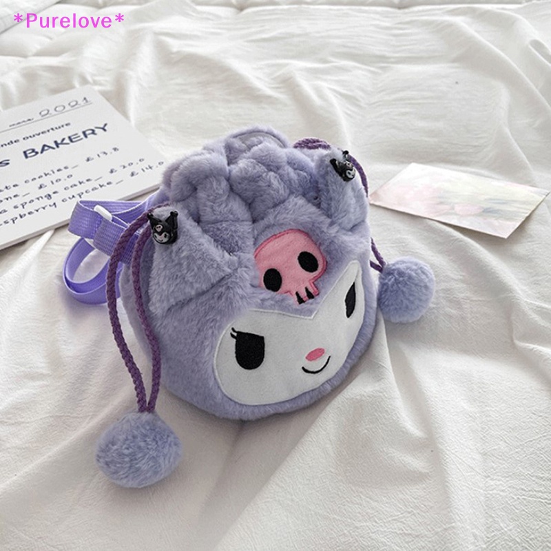 SANRIO Ba Lô Đeo Vai Hình Búp Bê Kuromi Melody Cinnamoroll Nhồi Bông Mềm Đáng Yêu Cho Bé Gái Mới