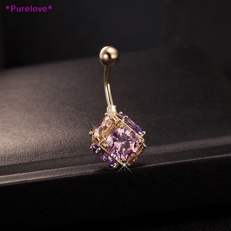 Khuyên Rốn Đính Đá Lấp Lánh Phong Cách Retro Cho Nữ Mới