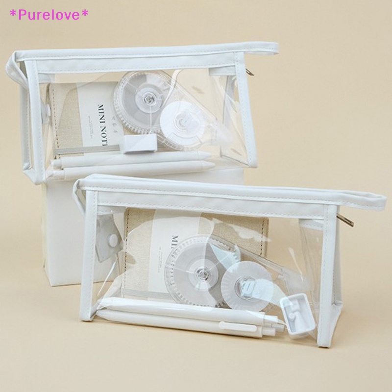 Túi Đựng Bút Trong Suốt Hình Tam Giác Chống Thấm Nước Tiện Dụng Mới