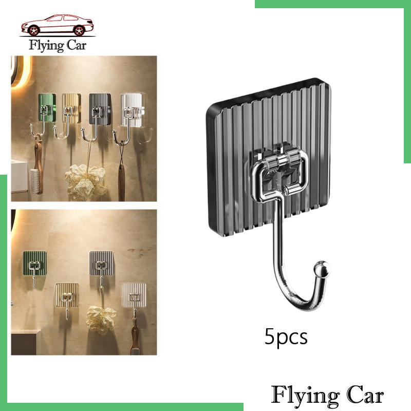 Set 2 5 Móc Treo Đồ Gắn Tường Bằng Acrylic Đa Ứng Dụng Cho Nhà Bếp Nhà Tắm