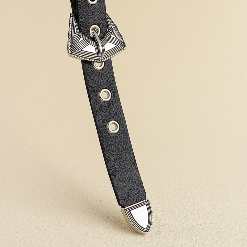 Nerf Hot Thắt Lưng Phong Cách Cao Bồi Đa Năng Hai Khóa Cho Quần Jean Nữ