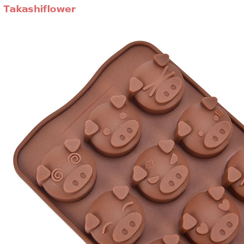 Khuôn Làm Bánh / Sô Cô La / Kẹo Ngọt Bằng Chất Liệu Silicone Hình Chú Heo Dễ Thương Xinh Xắn