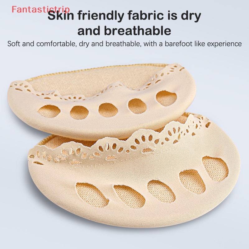 1 Cặp Đệm Ngón Chân Phối Ren Rỗng Mềm Mại Thoáng Khí Chống Mài Mòn Mới