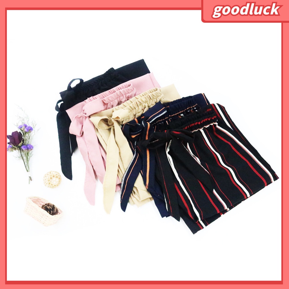 [ULK] Quần Ống Rộng Dây Rút Kẻ Sọc / Màu Trơn Thời Trang Dành Cho Nữ