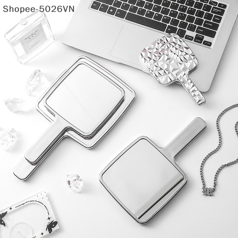 1 Gương Trang Điểm Cầm Tay Hình Vuông Kích Thước Lớn Dành Cho Nữ