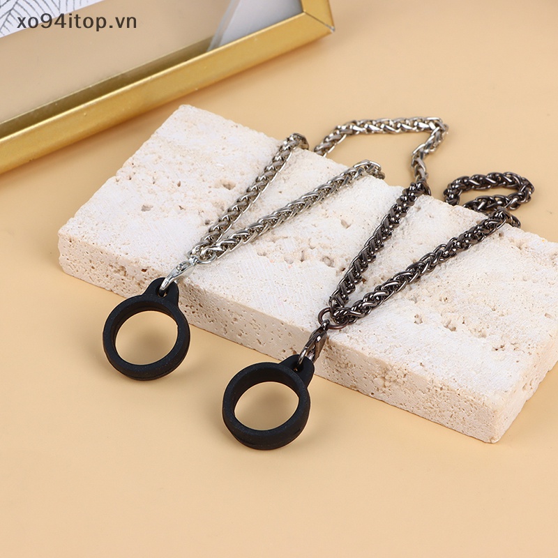 Vòng Đeo Tay Silicon Chống Rơi XOITOP Có Dây Xích Kim Loại