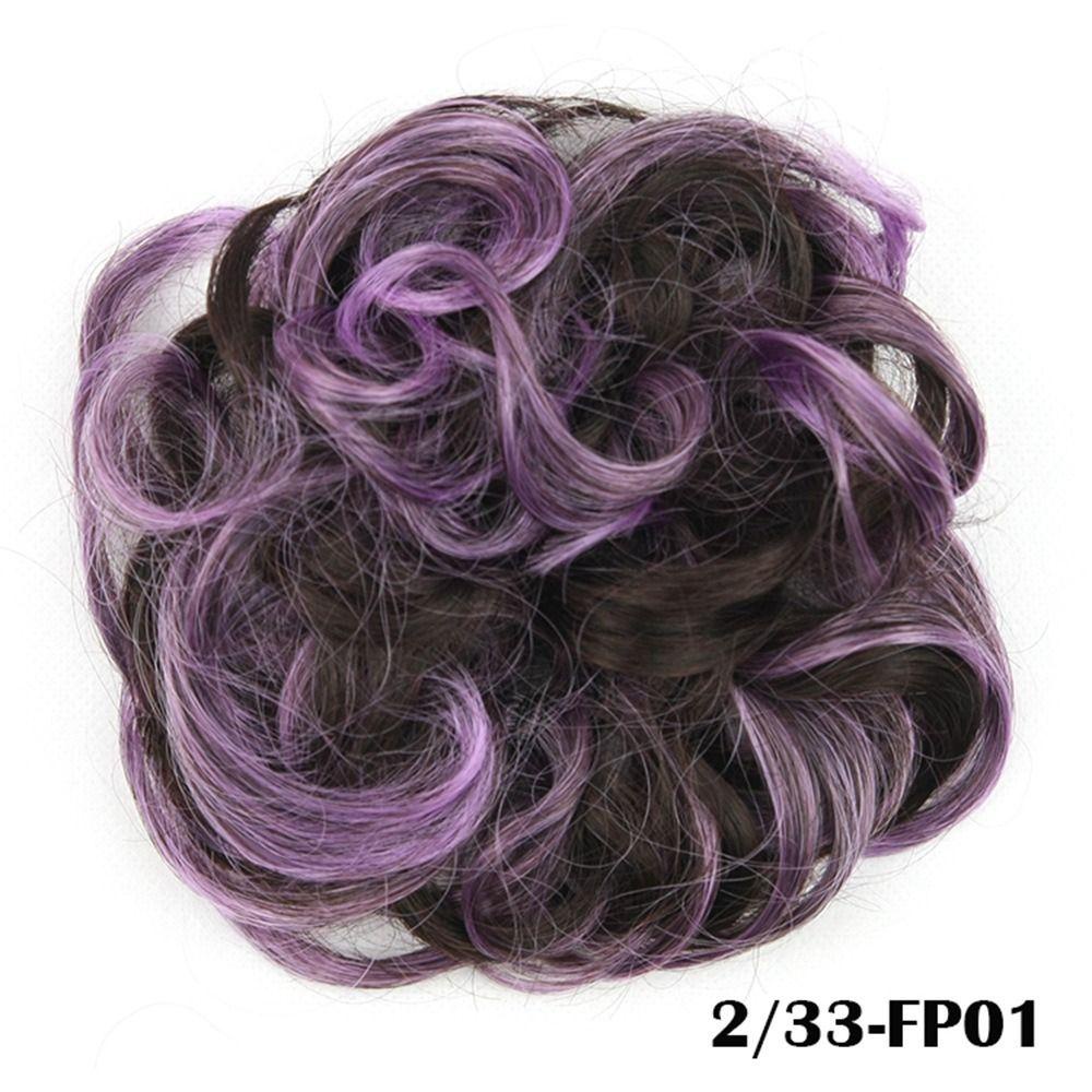 NICKOLAS Búi Tóc Giả Bằng Sợi Tổng Hợp Co Giãn Màu Đen / Nâu Dành Cho Cô Dâu