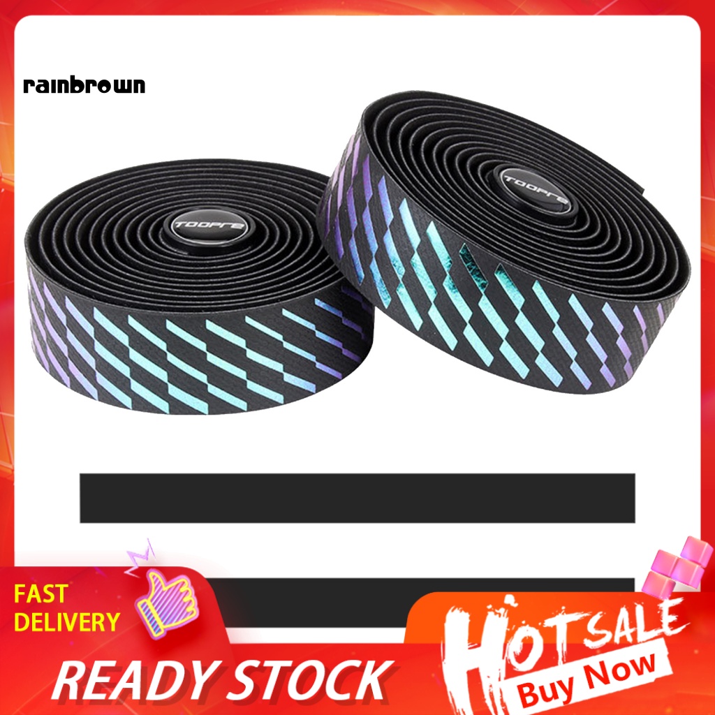 1 Bộ Băng Quấn Tay Lái Xe Đạp Giả Da EVA Chống Trượt Màu Gradient