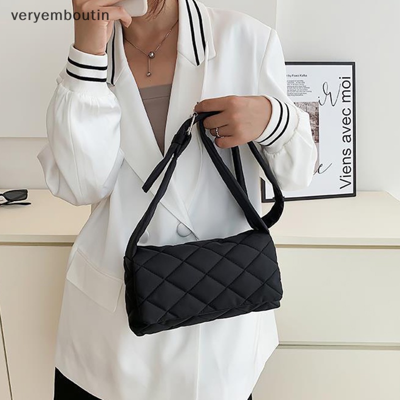 Túi Xách Đeo Vai Bằng Nylon Cotton Sáng Bóng Sức Chứa Lớn Cho Nữ