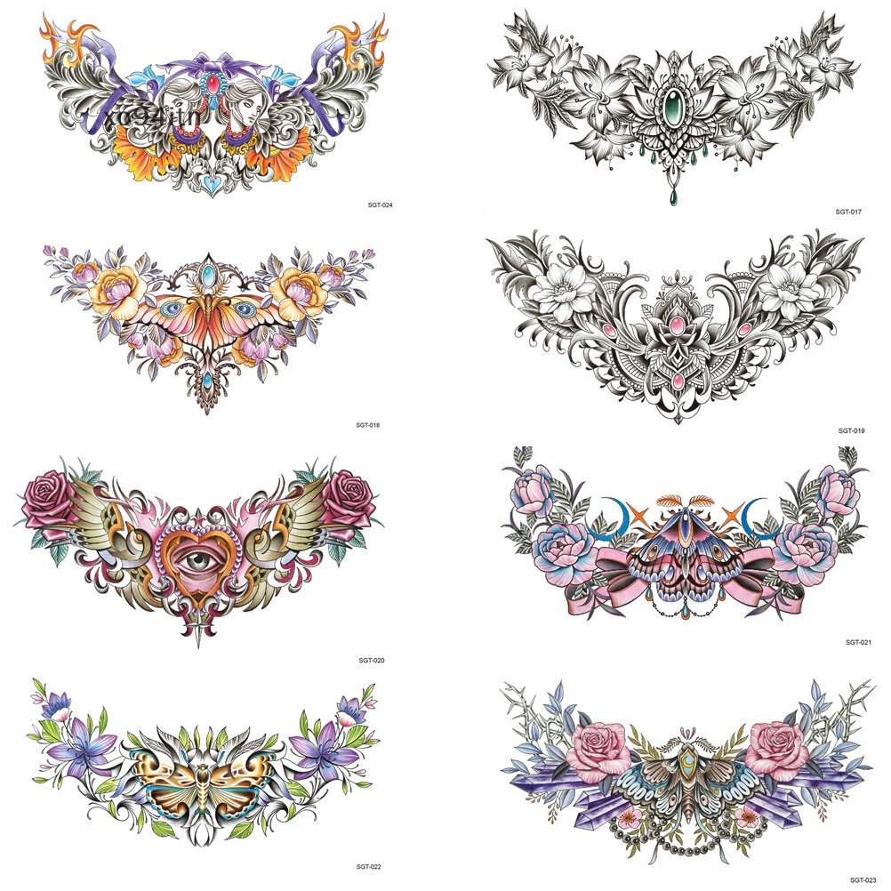 Miếng Dán Hình Xăm Tạm Thời Chống Thấm Nước Cho Cơ Thể / Vai / Lưng