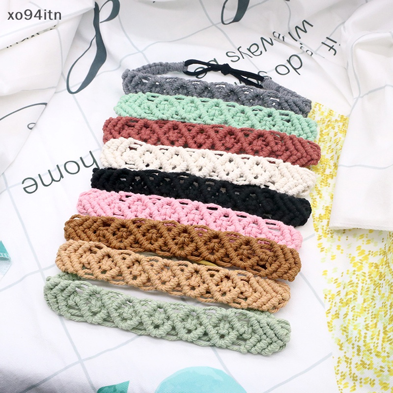 Băng Đô Vải Cotton Bện Co Giãn Phong Cách Boho Cổ Điển Cho Nữ