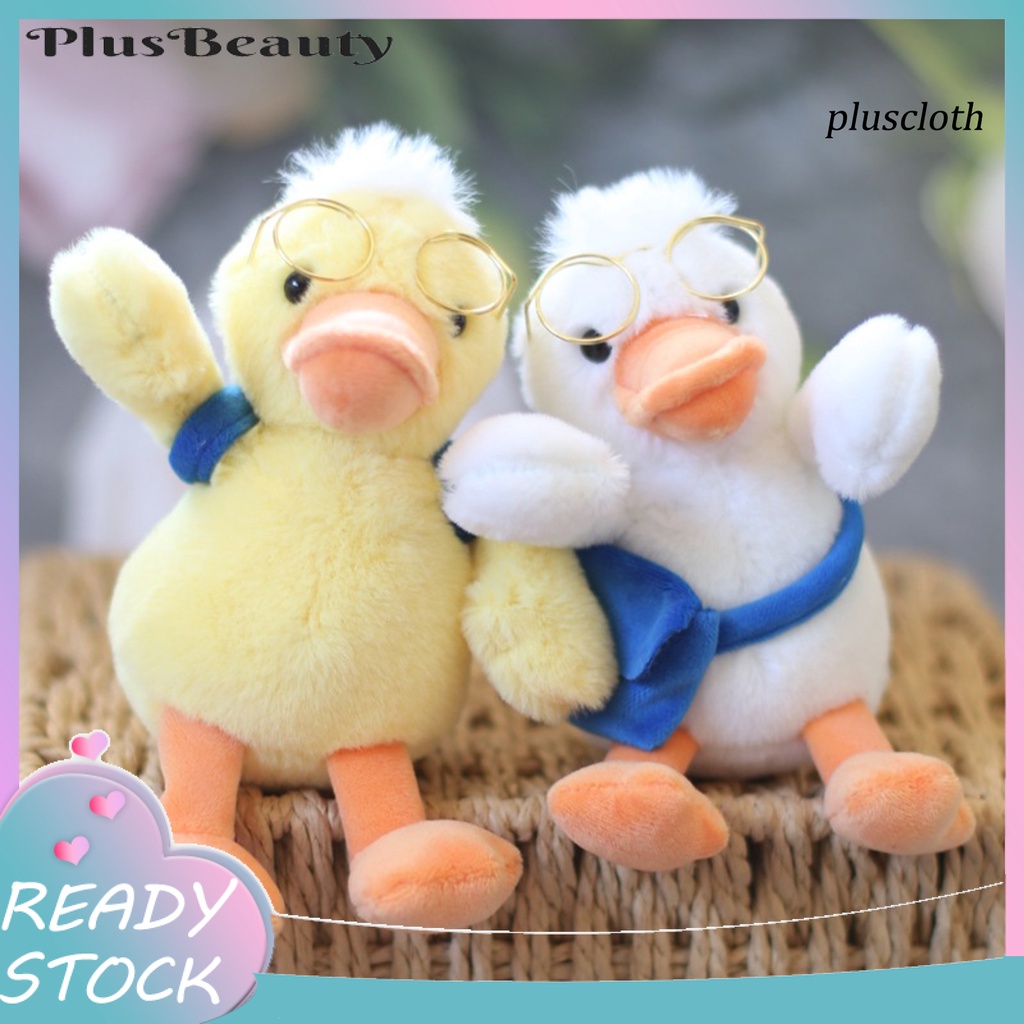 Thú Nhồi Bông Hình Vịt Đeo Chéo 14cm Trang Trí Túi Xách / Mắt Kính