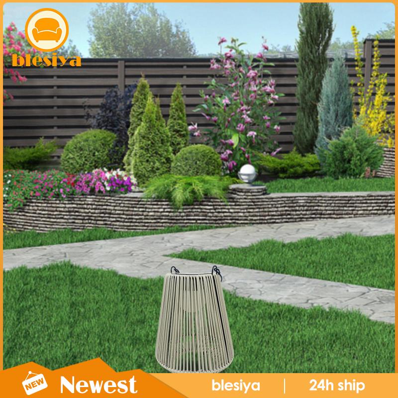 [Blesiya] Đèn Lồng Kim Loại Năng Lượng Mặt Trời Treo Trang Trí Bàn Có Tay Cầm Cho Sân Vườn