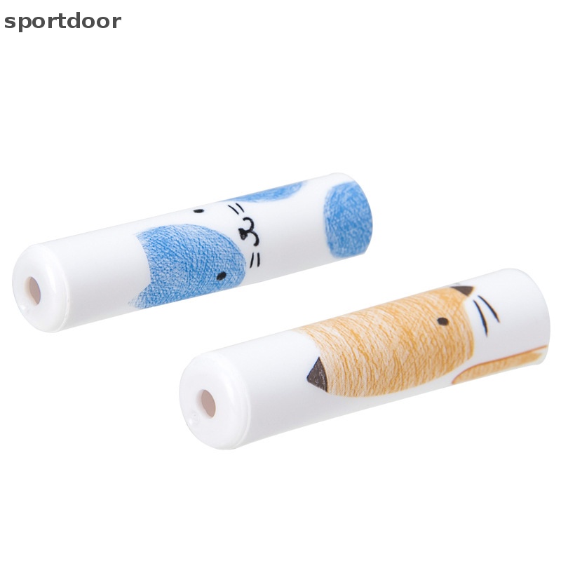 Set 6 Nắp Đậy Bút Chì Hình Mèo Dễ Thương Phong Cách Hàn Quốc