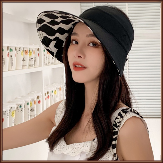 Mũ Rộng Vành Hở Chóp Chống Tia Uv Thời Trang Đi Biển Mùa Hè Bảo Vệ Cho Nữ