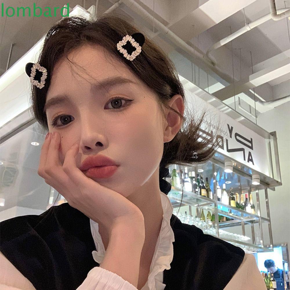 Kẹp Tóc Càng Cua Hình Vuông Trái Tim Rộng Sang Trọng Kiểu Pháp Cho Nữ