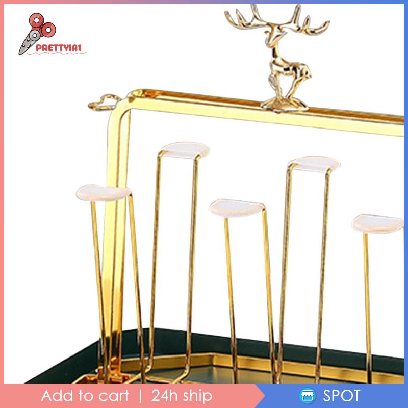 Giá Đỡ Cốc 6 Ngăn Bằng Kim Loại Sang Trọng Tiện Dụng Cho Nhà Bếp / Văn Phòng Prettyia1