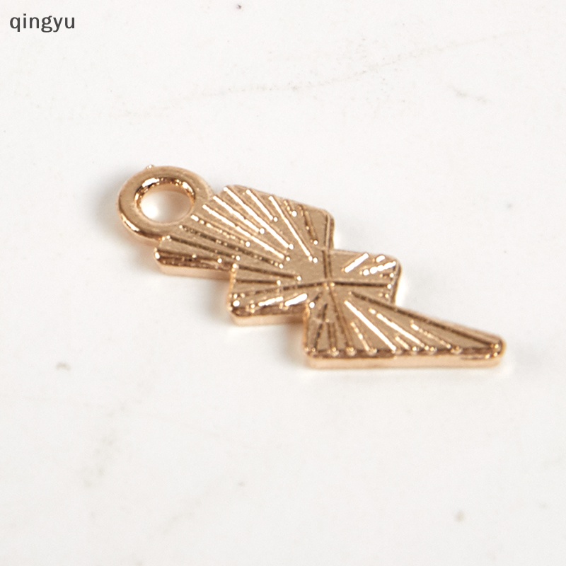 Set 10 Hạt Xỏ Lỗ Hình Tia Chớp Tráng Men Dùng Để Làm Trang Sức DIY