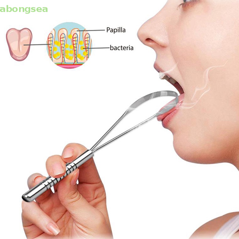 Dụng Cụ Nạo Lưỡi Bằng Thép Không Gỉ Làm Sạch Bàn Chải Đánh Răng
