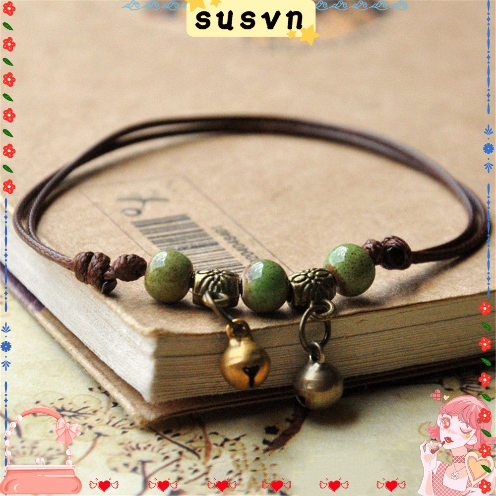 Lắc Chân Đính Hạt Gốm Thời Trang Cho Nữ