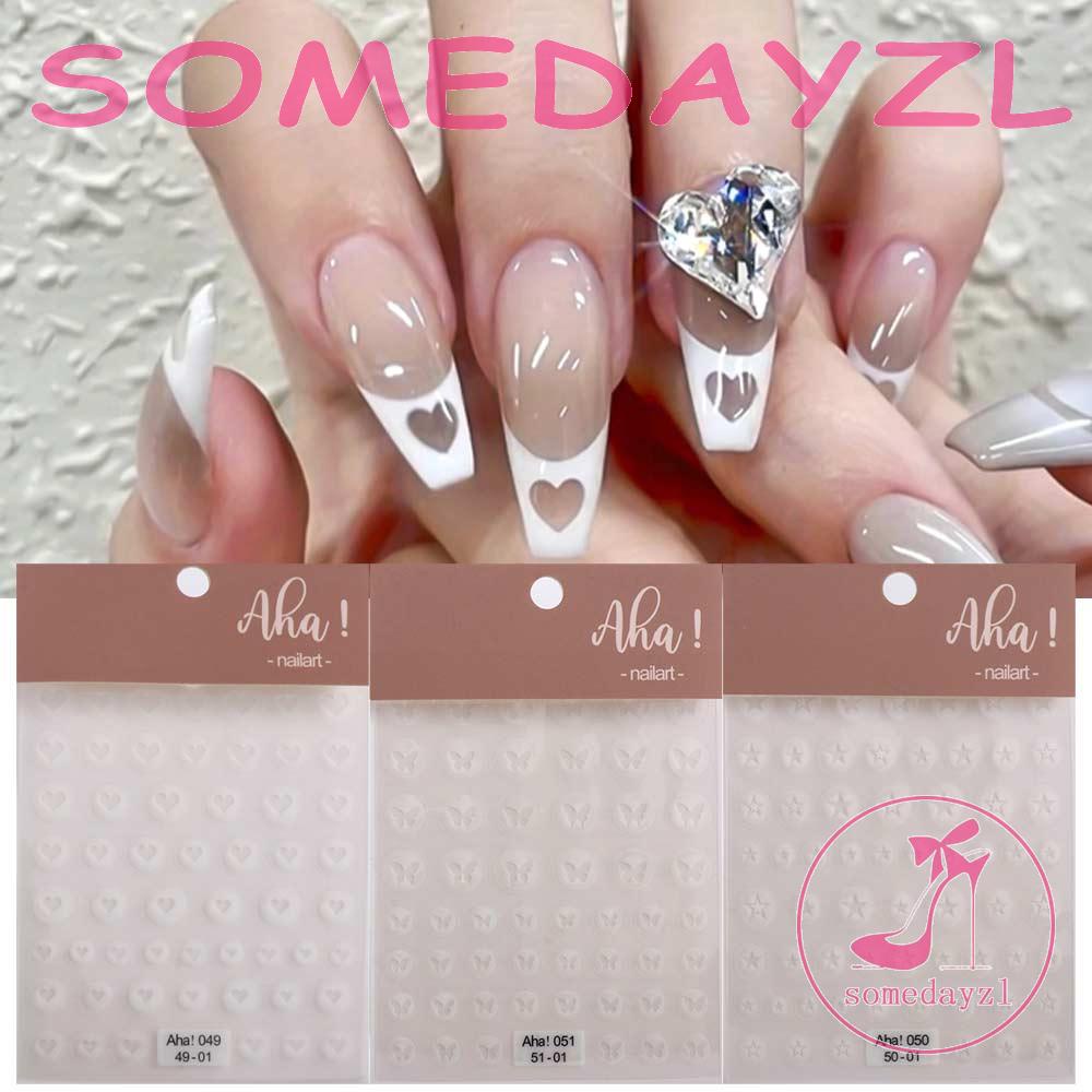 Miếng Dán Trang Trí Móng Tay Hình Ngôi Sao Năm Cánh Màu Trong Mờ Xinh Xắn