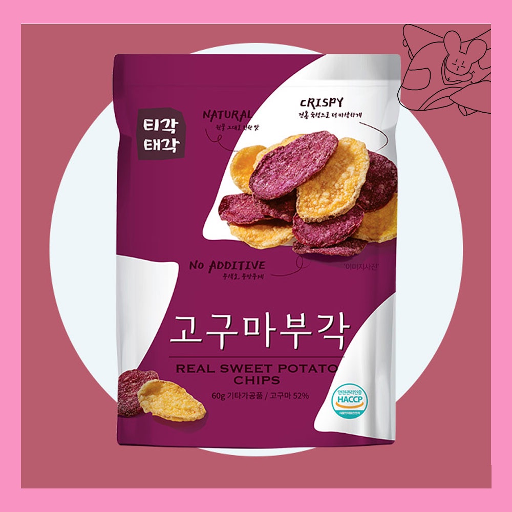 Korean natural crispy&tasty Sweet potato Chips 60g
