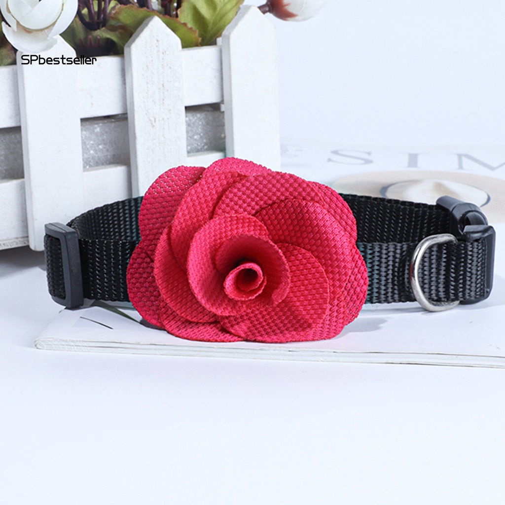 Vòng Cổ Đính Hoa Tinh Xảo Mềm Mại Thoải Mái Trang Trí Cho Thú Cưng