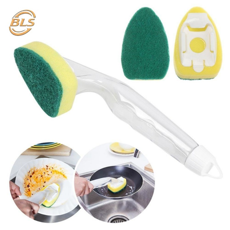 1 Bàn Chải Mút Rửa Chén Cán Dài Thêm Chất Tẩy Vết Bẩn Đa Năng