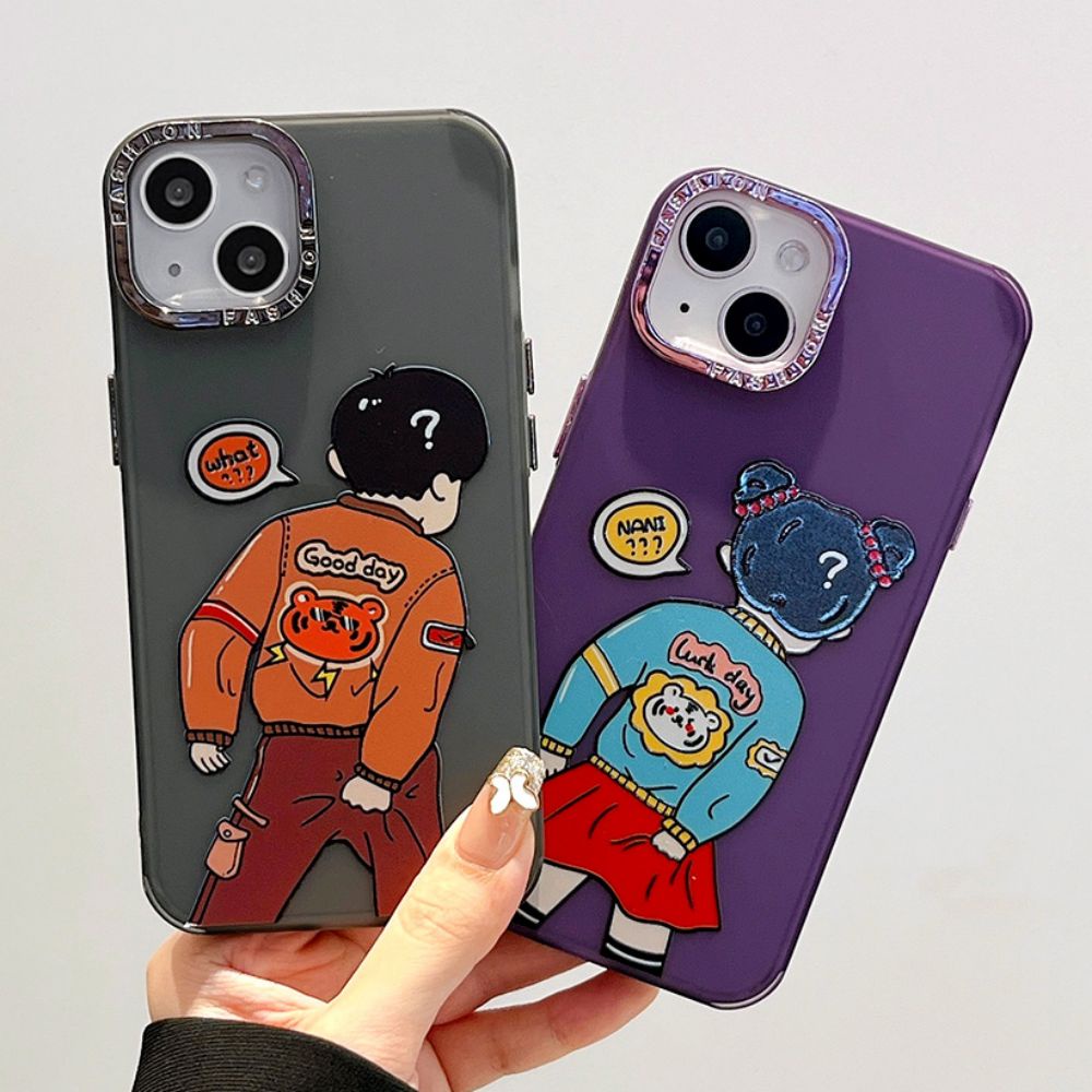 Ốp Điện Thoại TPU Mềm Chống Rơi Họa Tiết Hoạt Hình Vui Nhộn Cho IPhone 11 14 13 12 Pro Max XR X 7 8 Plus