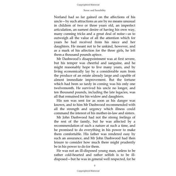 Sense and Sensibility