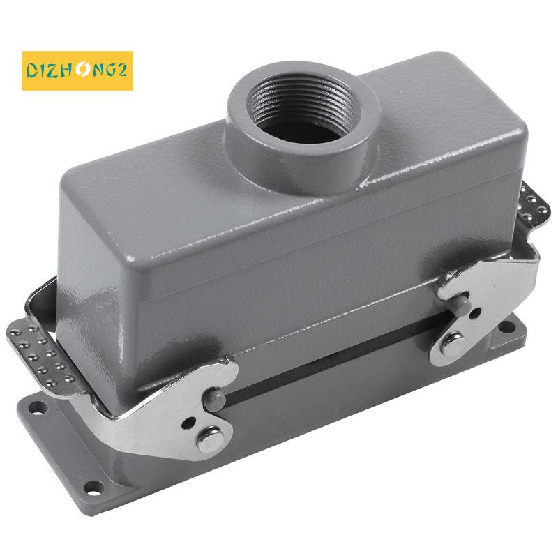 Đầu nối hạng nặng hình chữ nhật H24B-He-024-1 Nguồn 24 lõi chân Dòng 16A 500V Chân vít Ổ cắm hàng không ;139x43x72Mm