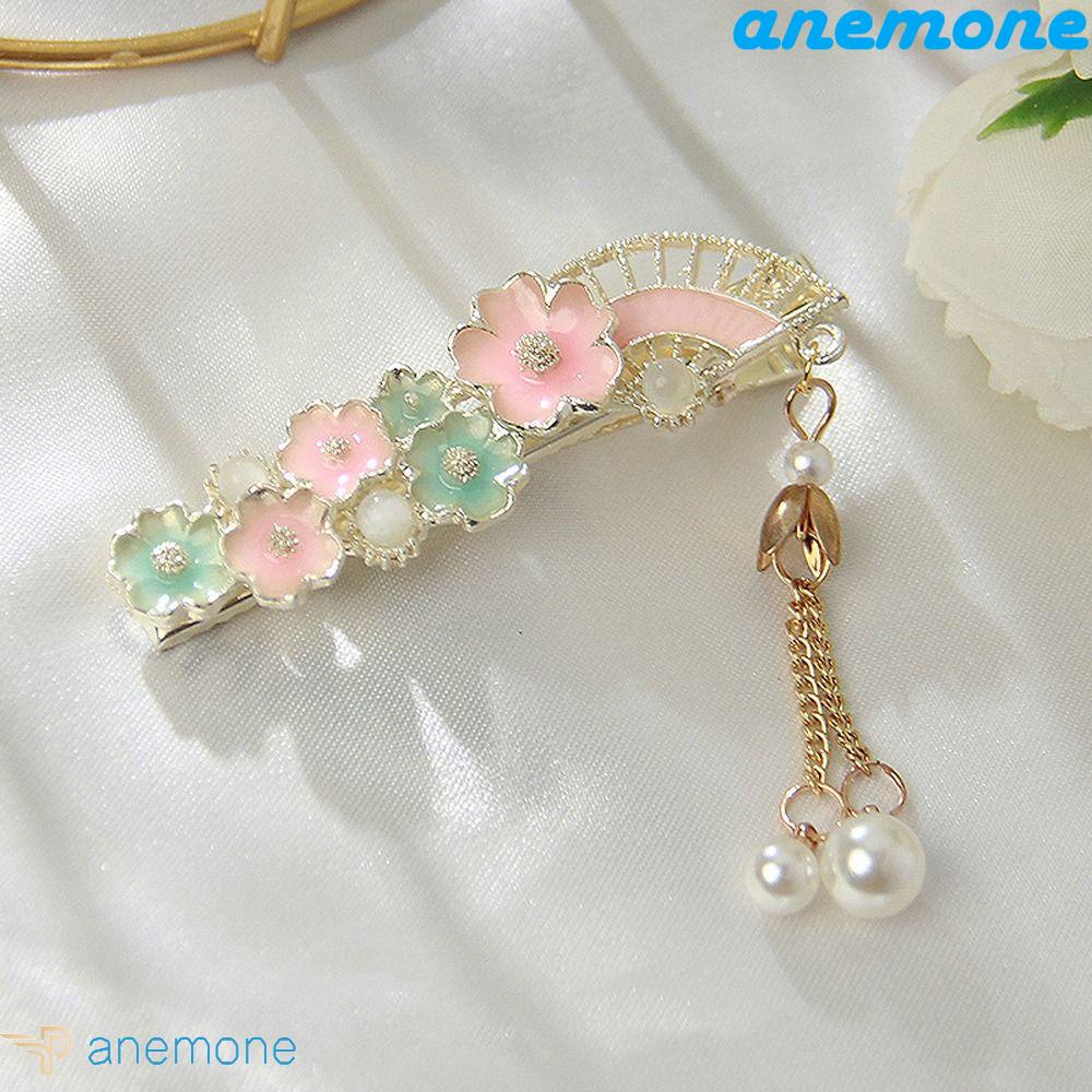 Kẹp Tóc Tua Rua Hình Hoa Phong Cách Trung Quốc Ngọt Ngào Mới Cho Nữ