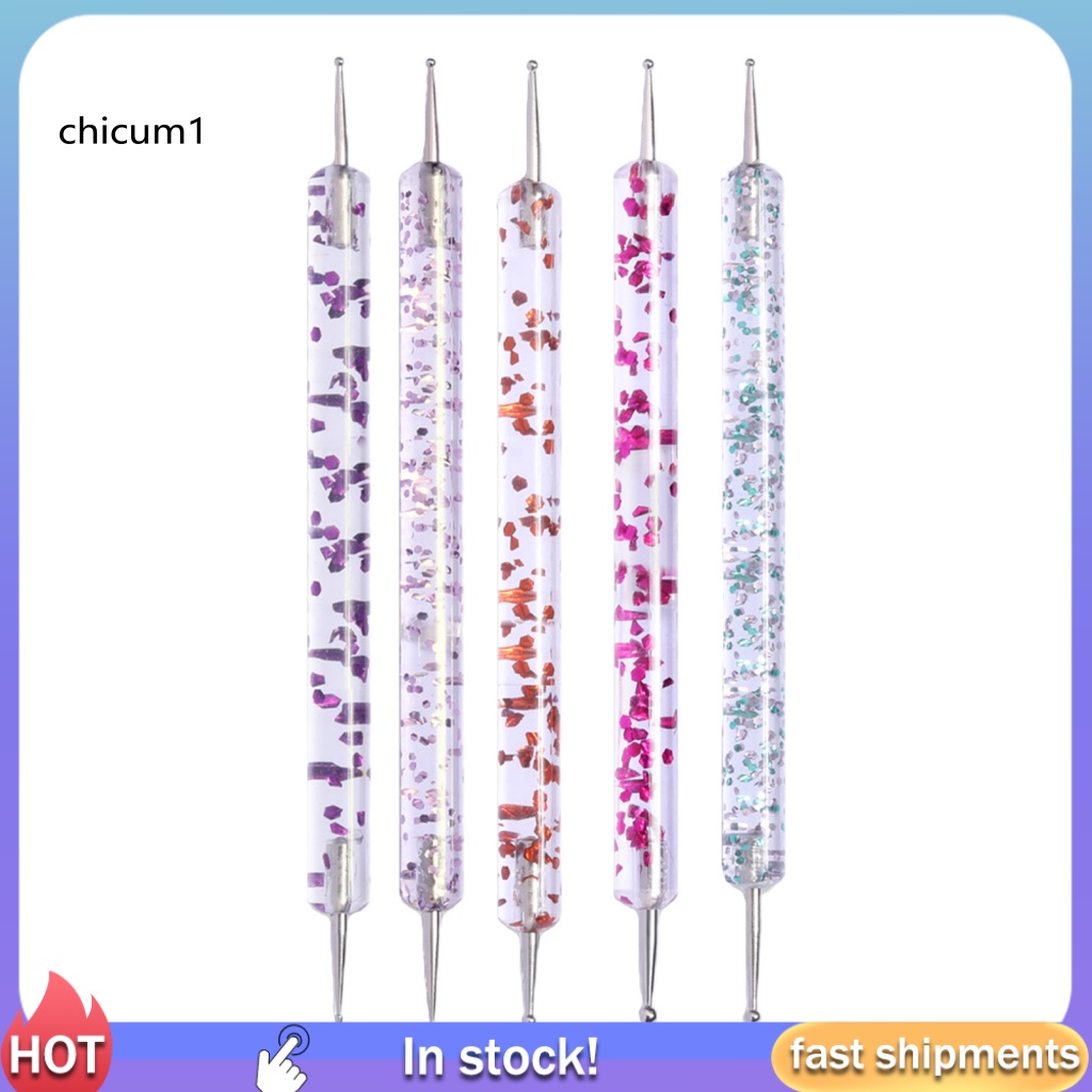 Set 5 Bút Trang Trí Móng Tay Hai Đầu Acrylic Dễ Sử Dụng
