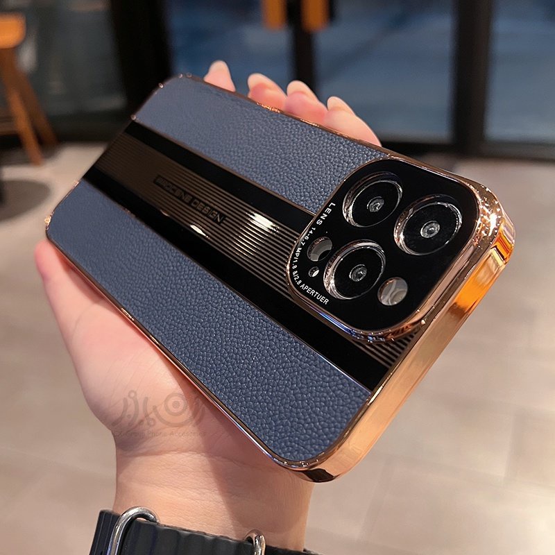 Ốp Điện Thoại Cho iPhone 14 13 Pro Max 14pro 13pro Da Phong Cách Doanh Nhân Sang Trọng 8 Màu Tùy Chọn