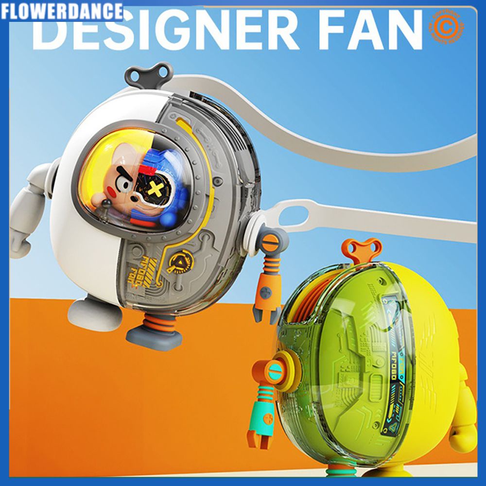 Treo fan hâm mộ, mini xách tay fan hâm mộ, Mini truy cập lá phim hoạt hình máy tính để bàn fan hâm mộ với dây thừng, được xây dựng trong 900mAh dung lượng pin xách tay MECHA cổ fan hâm mộ hoa