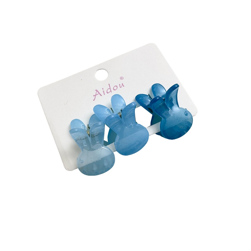Set 3 Kẹp Tóc Trong Suốt Hình Thỏ Dễ Thương Cho Bé Gái