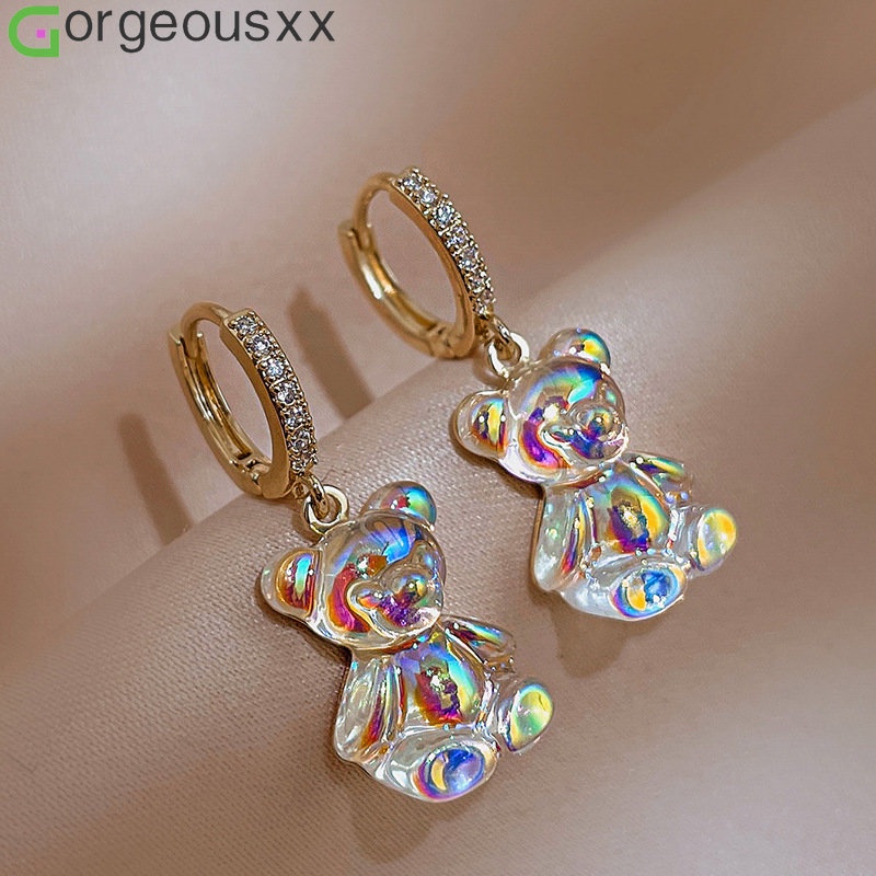 Bông Tai Hình Kẹo Gummy Bằng Acrylic Màu Gradient Phong Cách Hàn Quốc Dễ Thương Thời Trang Cho Nữ