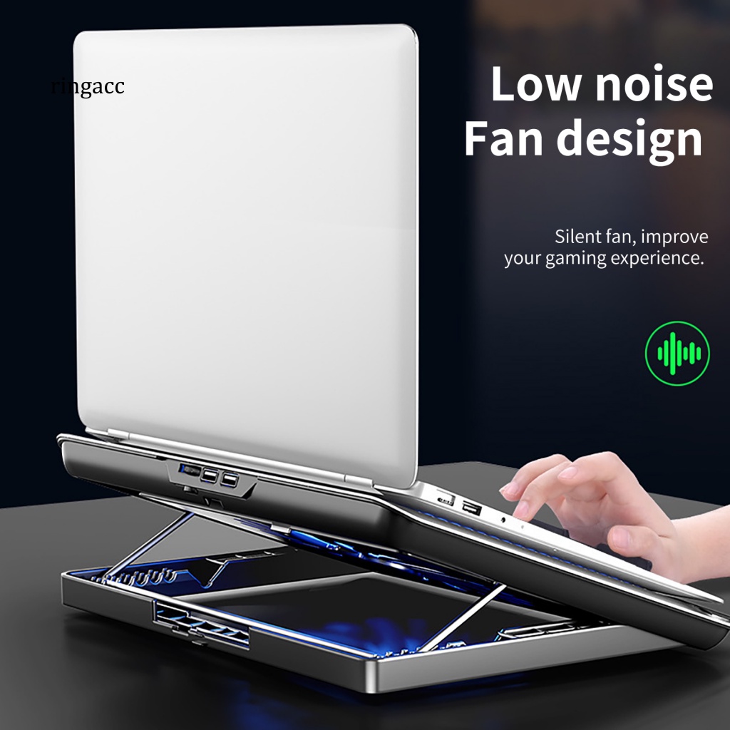 Giá Đỡ Tản Nhiệt Hai Cổng USB Không Ồn Có Thể Điều Chỉnh Cho Laptop / Notebook
