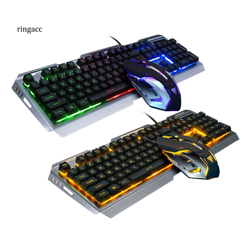 1 Bộ Bàn Phím V1 RGB 3200DPI Nhỏ Gọn Có Đèn Nền Cho PC