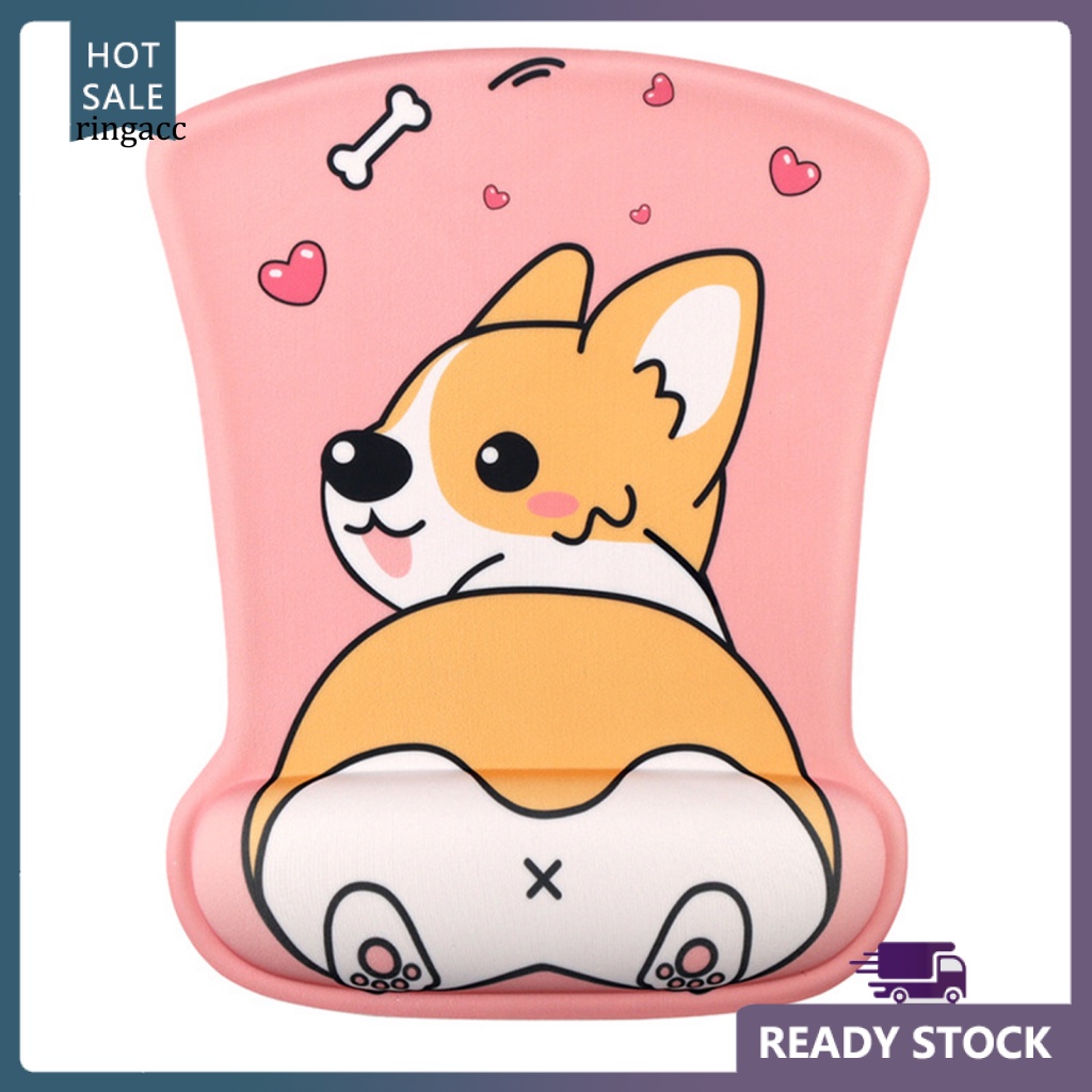 Tấm Lót Chuột Silicone Chống Trượt In Hình Thỏ Cà Rốt Cho Văn Phòng