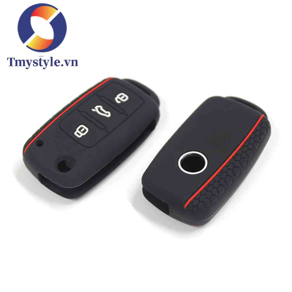 Vỏ Silicone Bảo Vệ Chìa Khóa Điều Khiển Từ Xa Cho Xe Hơi VW POLO Bora Beetle Tiguan Passat Golf Jetta Eos For SKODA Fabia Octavia Superb