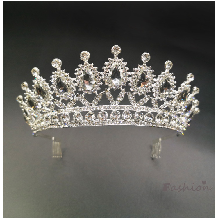 Vương Miện Đội Đầu Đính Đá Lấp Lánh Cho Cô Dâu