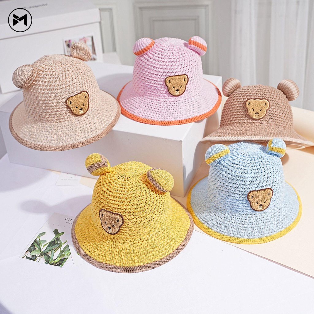 Mũ Cói Chống Nắng Thoáng Khí Thời Trang Hàn Quốc Mới Năm 2023 Cho Bé (6 Tháng - 2 Tuổi)
