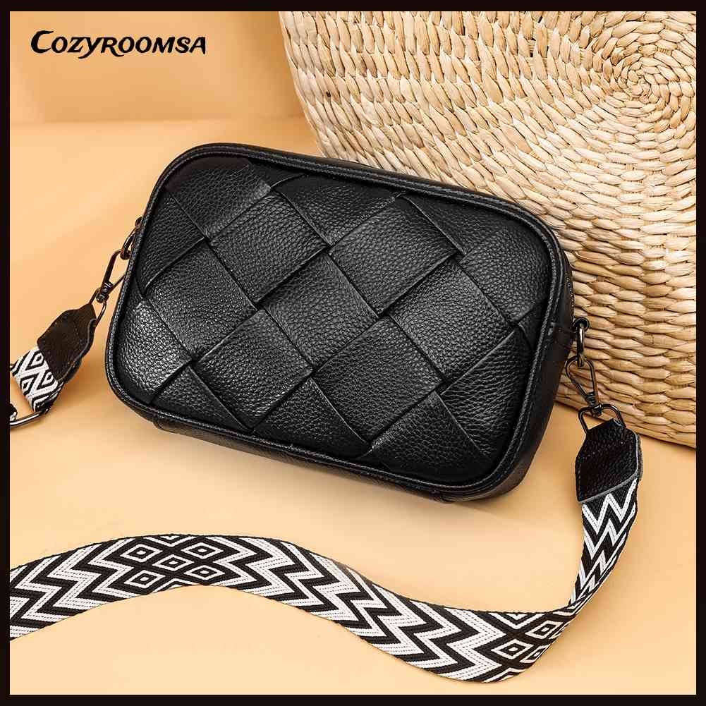 Túi Đeo Chéo Vai Bằng Da Thật Thời Trang Sành Điệu Cho Nữ