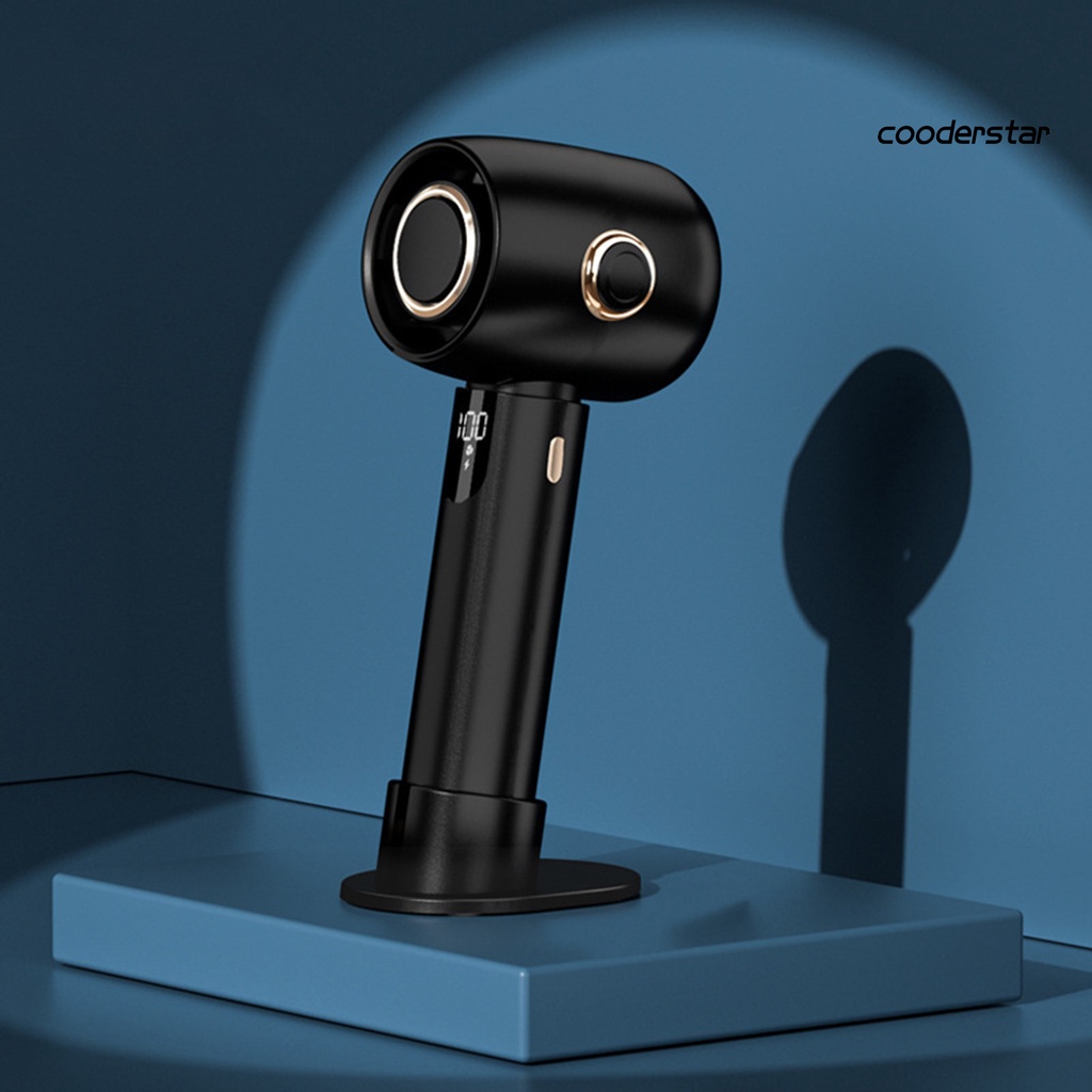 Quạt Điện Cầm Tay Không Cánh Tần Số Thấp Với 5 Chế Độ Điều Chỉnh Tiếng Ồn Có Đèn LED Hiển Thị Điện Áp