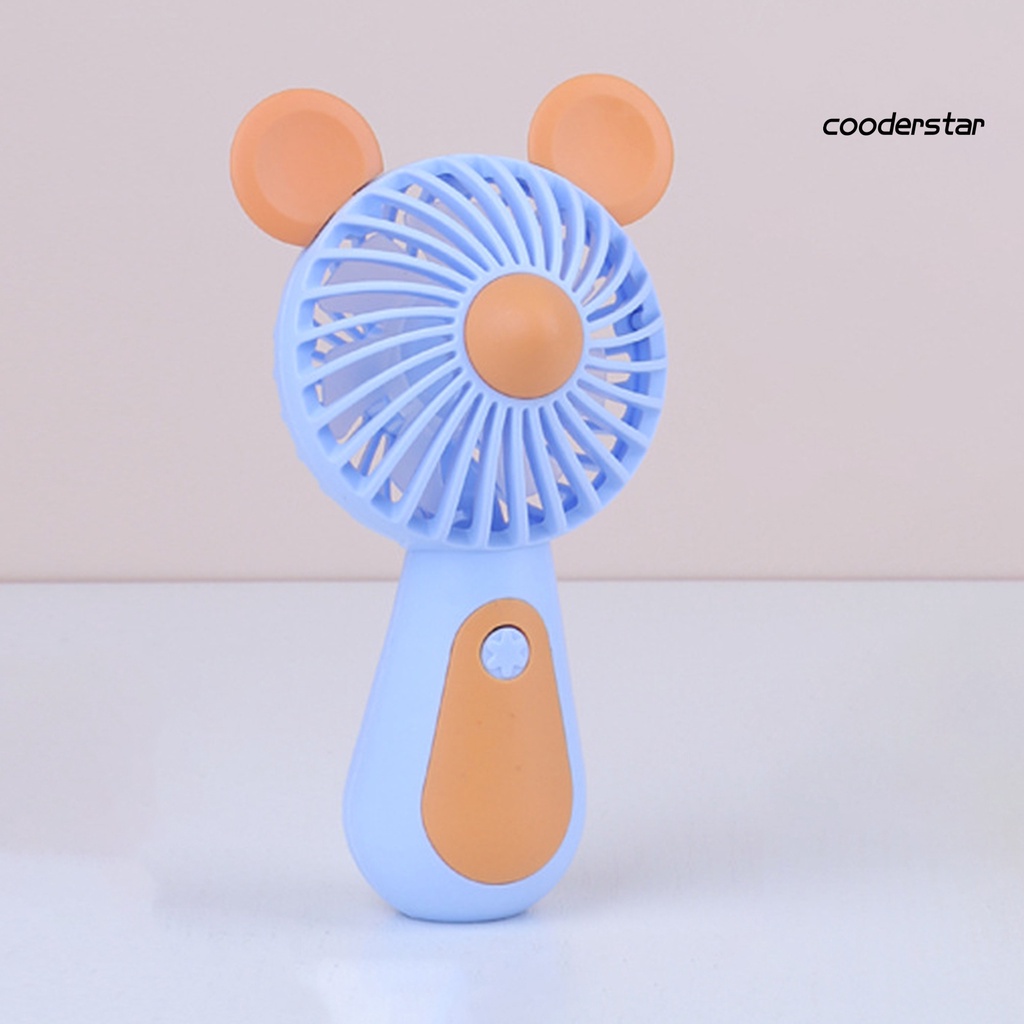 1 Bộ Quạt Cầm Tay 2 Tốc Độ USB Kích Thước Lớn Tự Nhiên In Họa Tiết Hoạt Hình