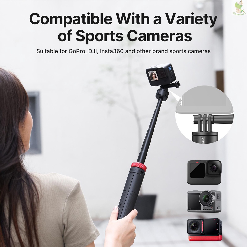 Ulanzi Go-Quick II Sports Camera Selfie Stick Tripod Magnetic Quick Release Mount Max.140cm/55in Extra Long Extension Re   Came-6.5